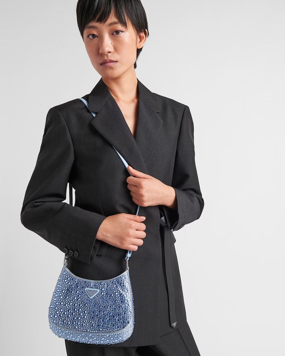 Prada Cleo satin bag with crystals